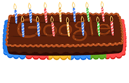 Google Doodle zum 14. Geburtstag von Google