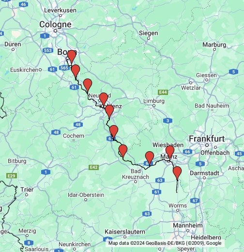 Der Rheinhöhenweg - linksrheinisch – Google My Maps