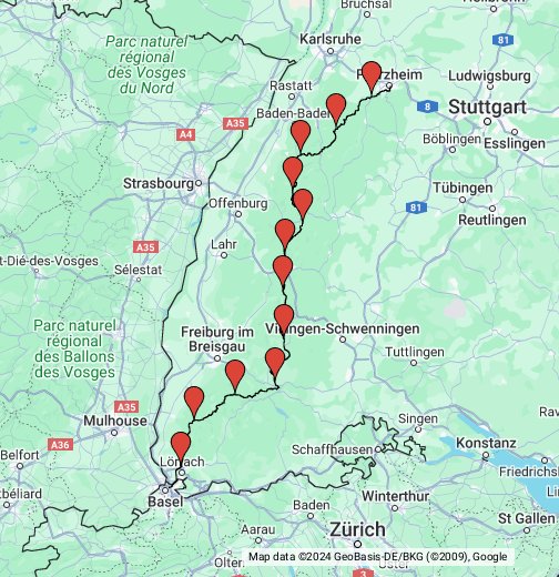 Westweg - Schwarzwald – Google My Maps